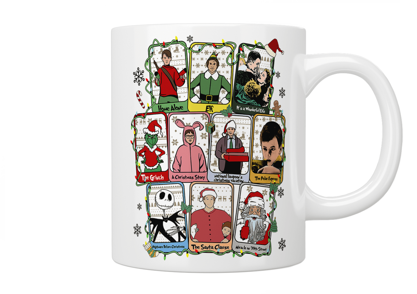 Best Classic Christmas Movies Mug - Holiday Coffee Cup for Hot Cocoa & Tea - Perfect Gift for Movie Lovers & Cozy Winter Nights