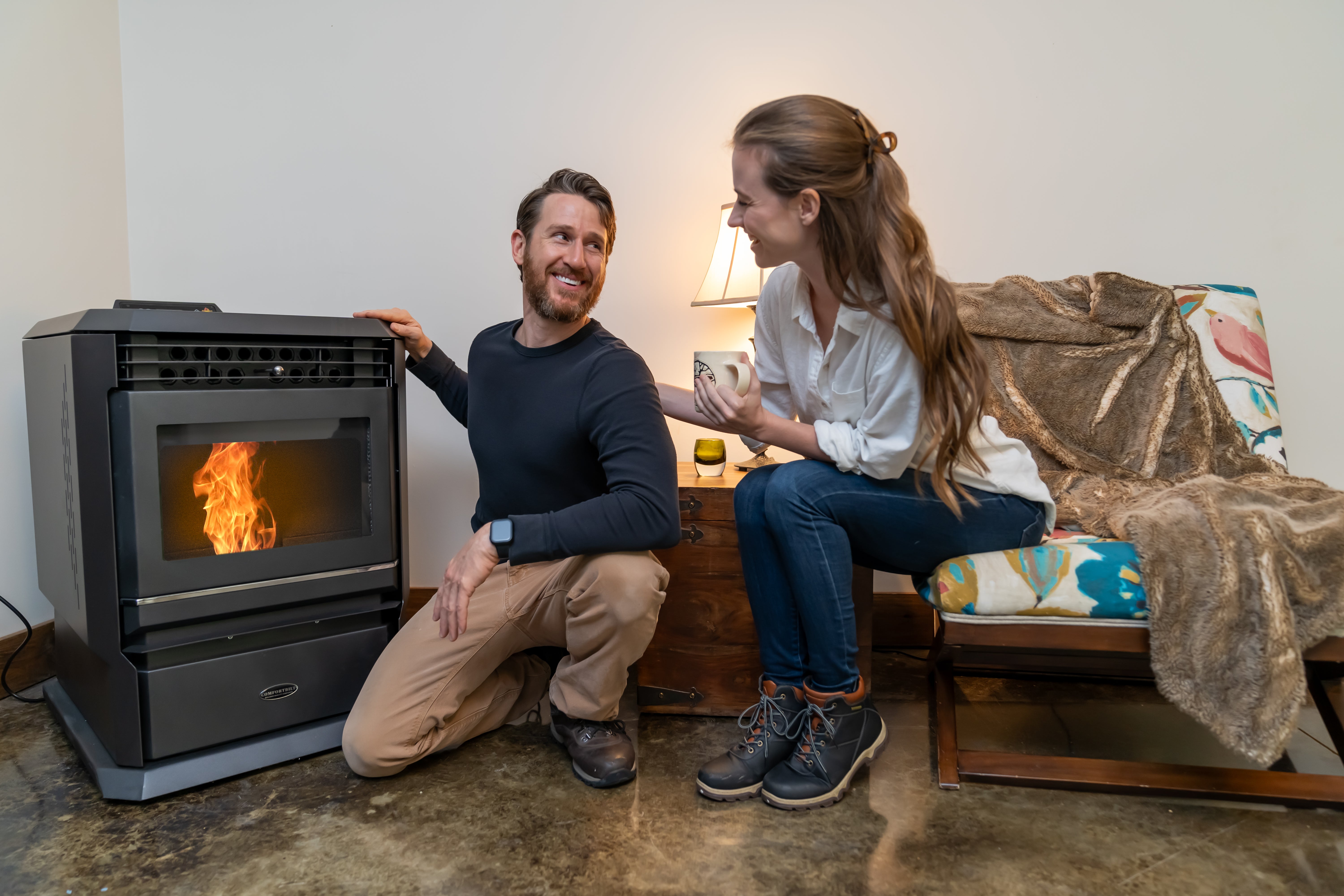 ComfortBilt HP61 Pellet Stove Charcoal - High Efficiency Wood Pellet Heater for Home & Cabin Heating | Perfect for Living Rooms, Basements & Outdoor Spaces