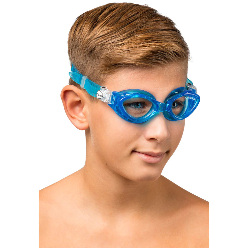 Cressi King Crab Light Blue Snorkeling Mask - Comfortable & Durable for Scuba Diving, Snorkeling, and Underwater Adventures