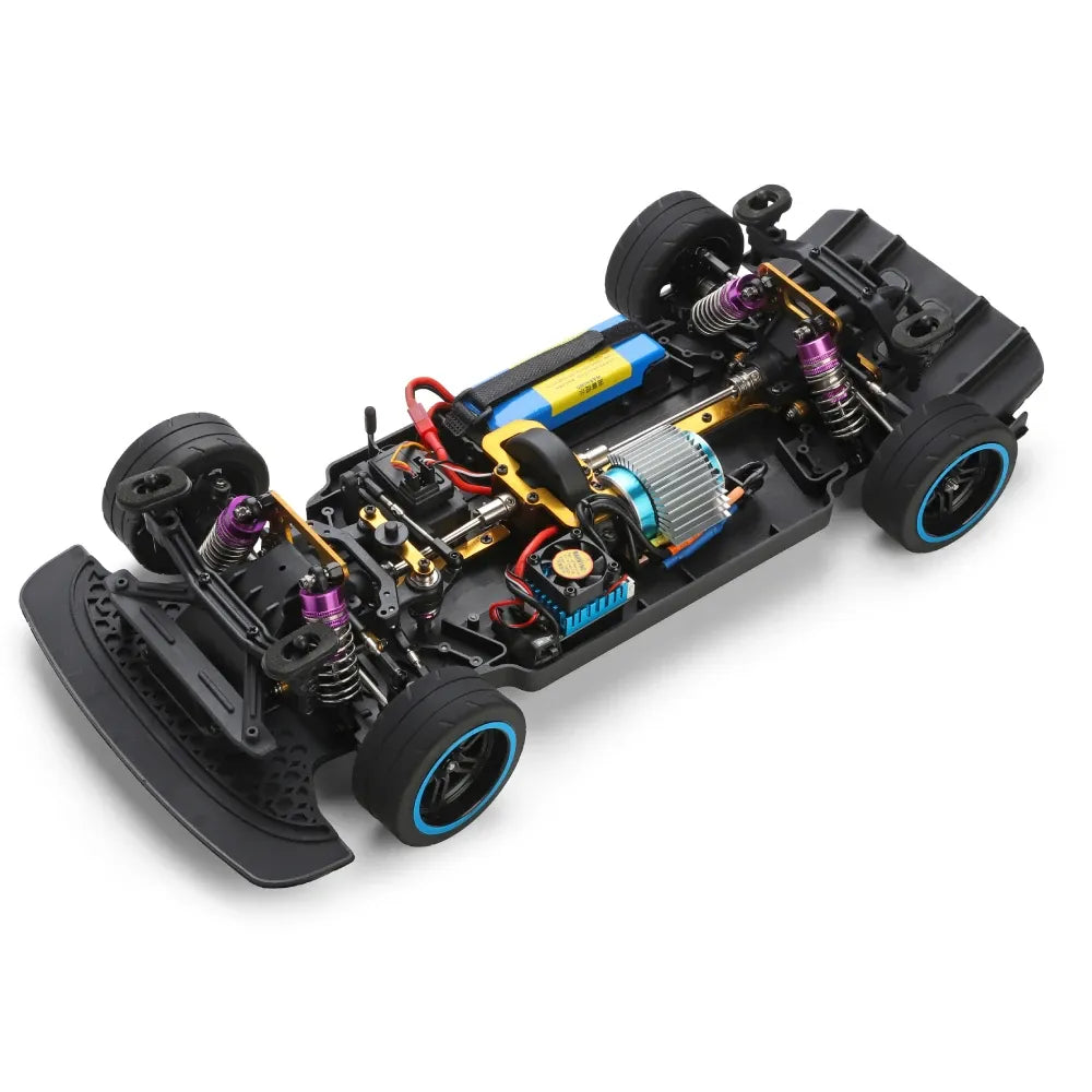 WLtoys 104072 1/10 Scale 2.4Ghz 4WD RC Car - 60km/h High Speed Brushless Racing Buggy with RTR (Ready-to-Run) - Perfect for Off-Road Racing, Backyard Drifting & RC Car Enthusiasts