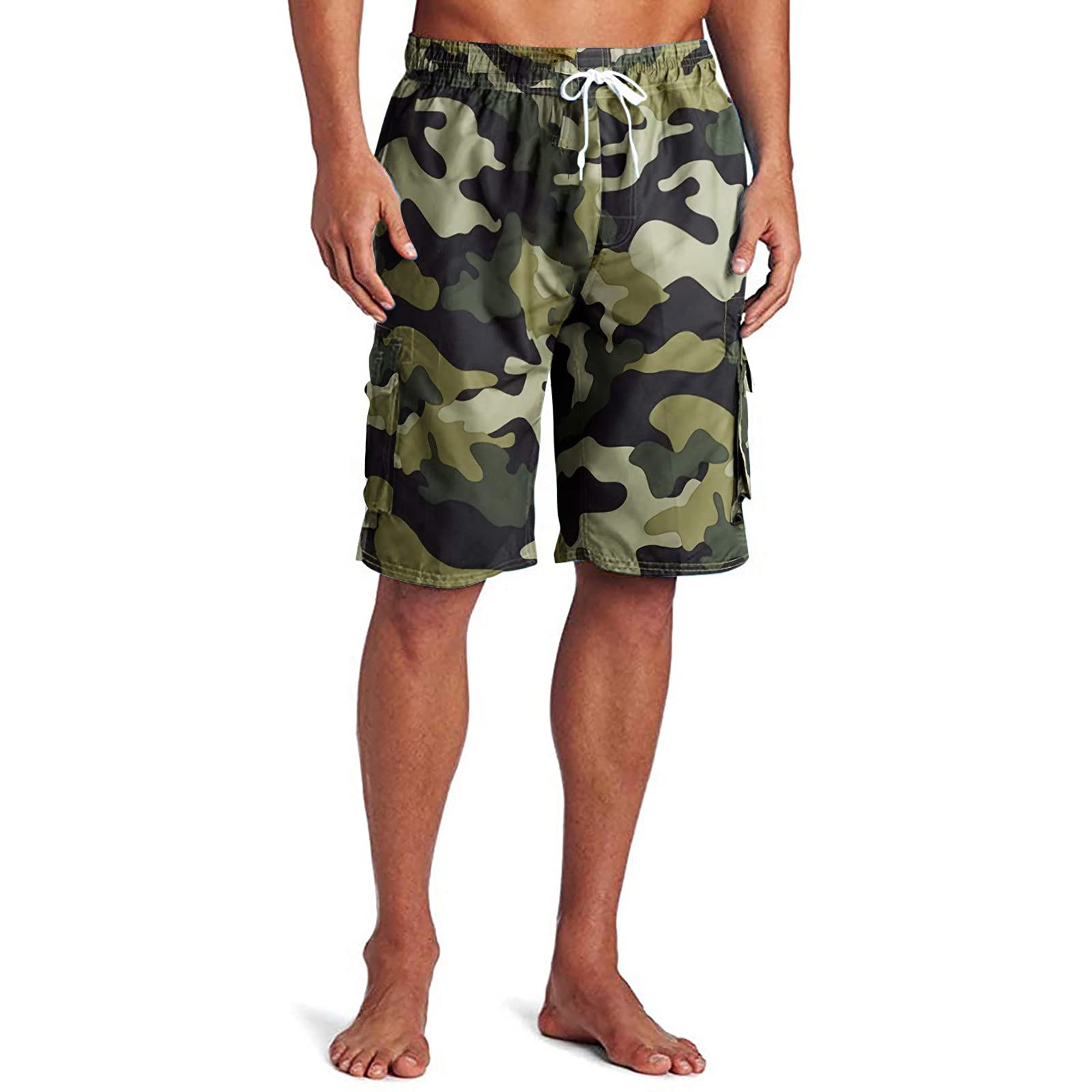 **Men's Quick-Dry Swim Trunks - Comfortable Board Shorts for Swimming, Beach & Casual Wear - Lightweight & Stylish Swim Shorts for Men**    **Perfect for Swimming, Beach Vacations, Pool Parties & Summer Outdoor Activities**