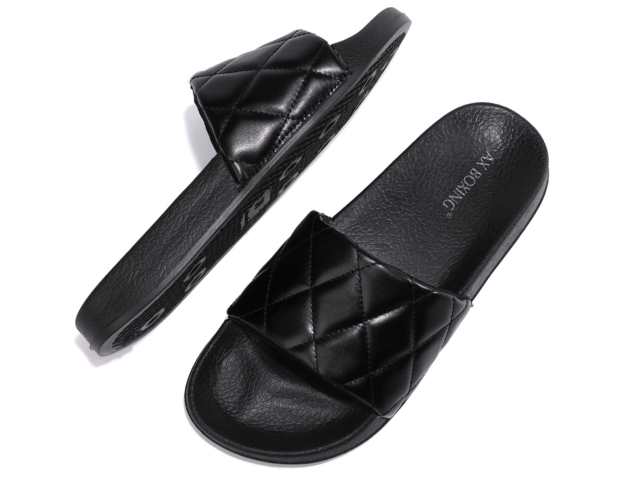 AX BOXING Women's Athletic Slides - Comfortable Flat Slip-On Sandals for Women | Summer Slippers for Gym, Pool, Beach & Casual Wear