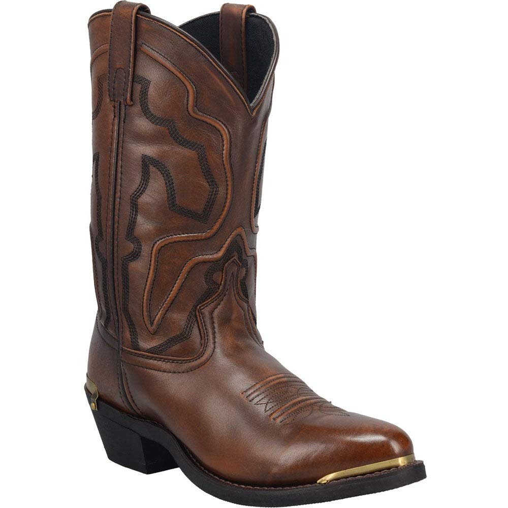 Laredo Dan Post Black Atlas Men's Round Toe Western Boots 68620 - Durable Cowboy Boots for Country Dancing, Rodeo & Casual Wear