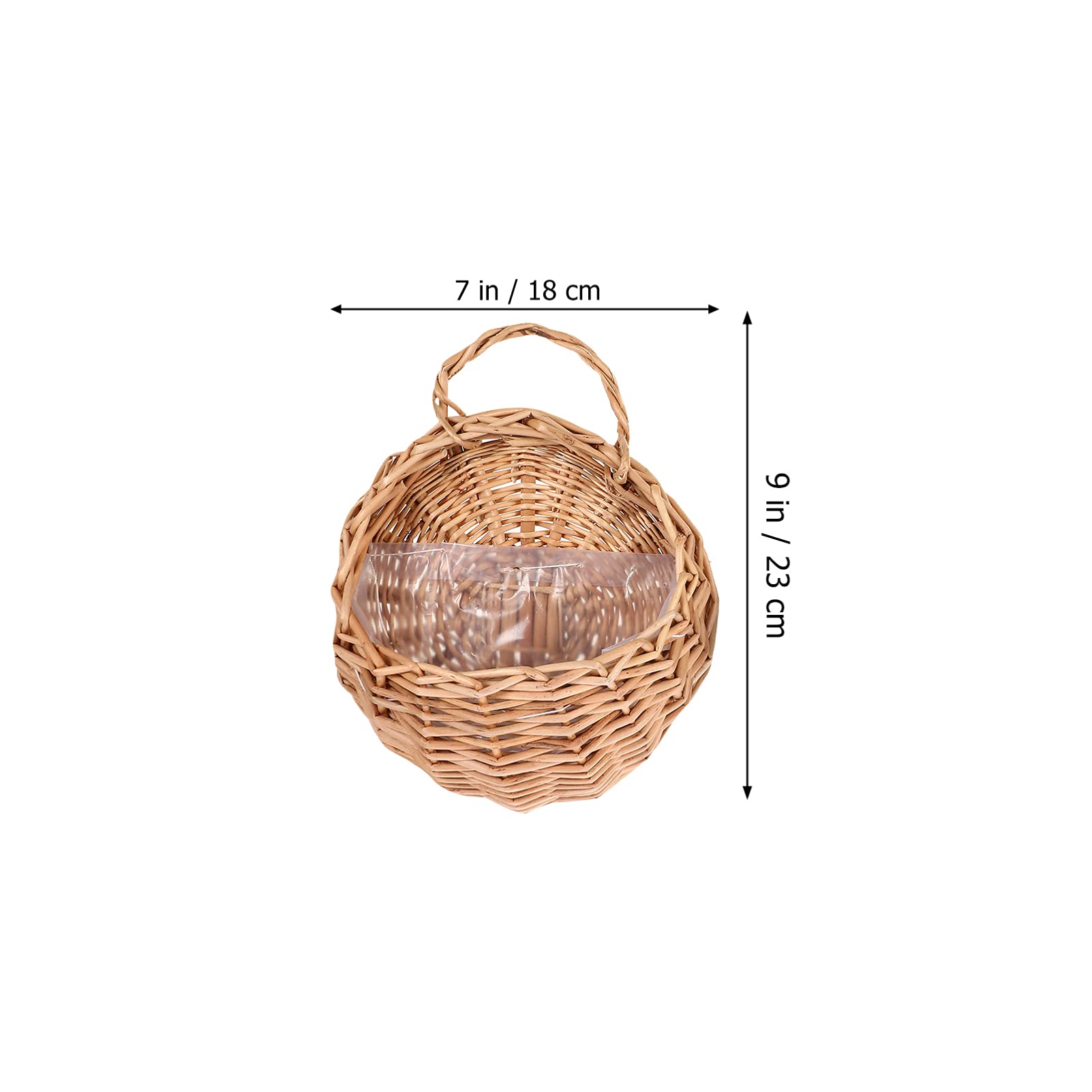 4Pcs Handmade Woven Rattan Wall Hanging Baskets - Boho Home Decor Storage Organizer for Bathroom, Kitchen, Bedroom & Living Room