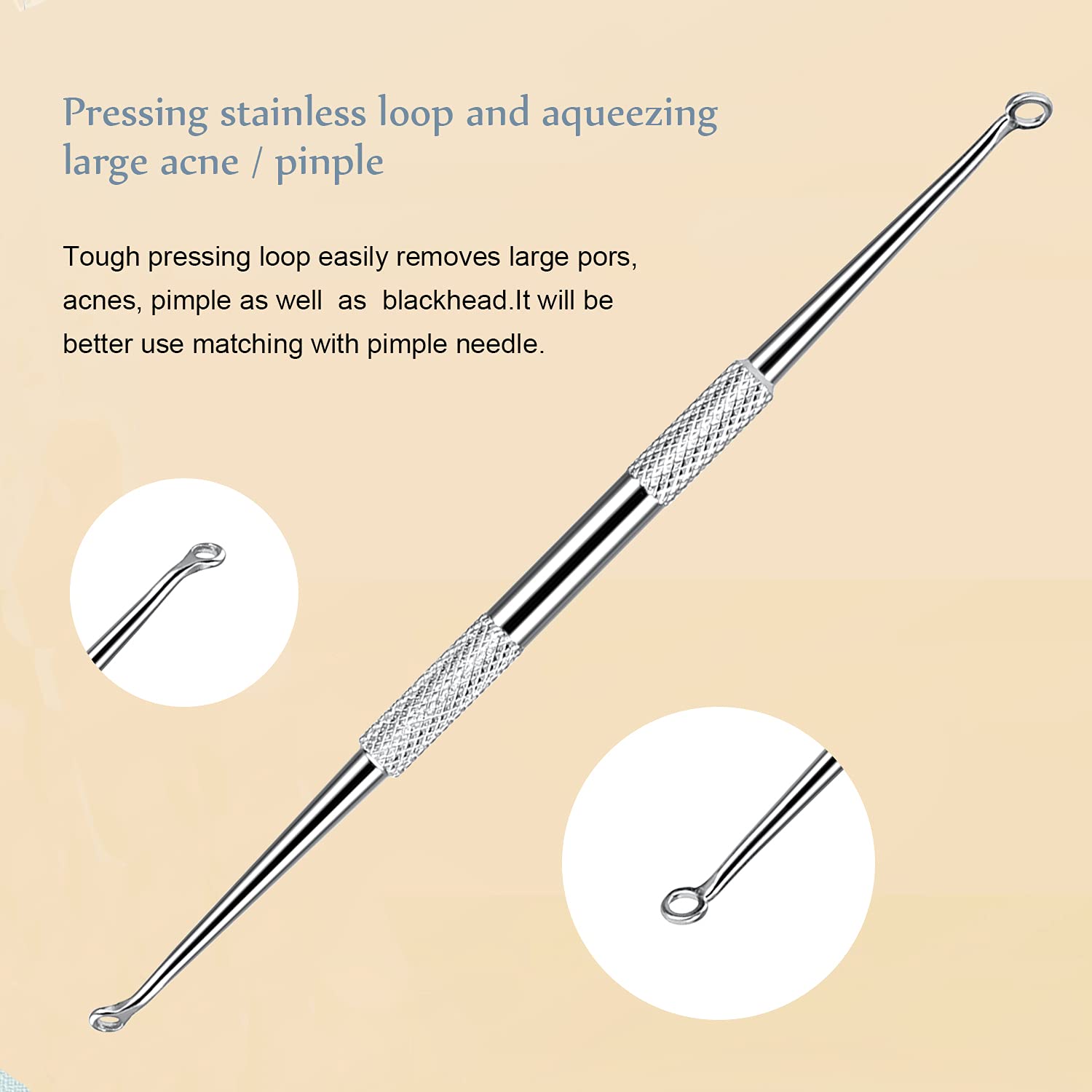 6-in-1 Blackhead Remover Pimple Popper Tool Kit - Professional Comedone Extractor & Acne Blemish Tweezers for Face Skin Care | Perfect for Home Spa, Acne Treatment & Blackhead Removal at Home