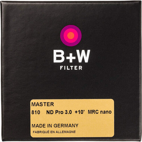 B+W 77mm #810 MASTER Neutral Density 3.0 10 Stop MRC Nano Filter - Professional Photography Filter for Long Exposure, Landscape & Studio Shooting