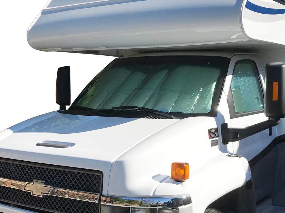 HeatShield Sun Shade for Chevrolet C8500 Truck (Standard Cab) 2004-2009 - Custom Fit Windshield Protector, UV Ray Blocking, Silver Series - Perfect for Parking, Summer Heat Protection & Interior Preservation