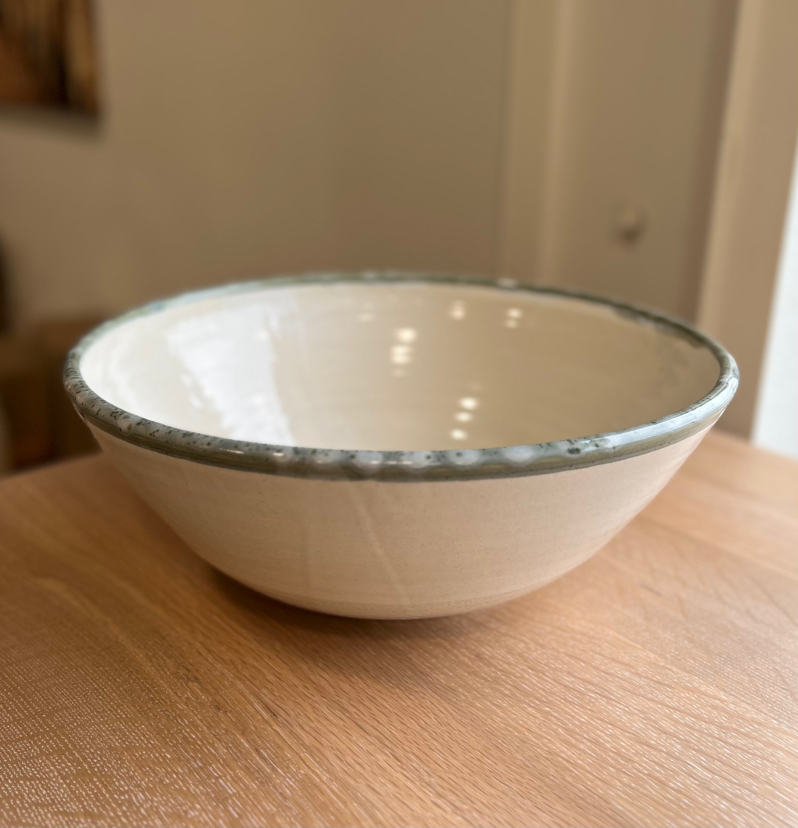 Premium XL Mixing Bowl Set - White & Sea Green - Durable Stainless Steel for Baking, Cooking, Mixing - Perfect for Kitchen, Restaurant & Home Use