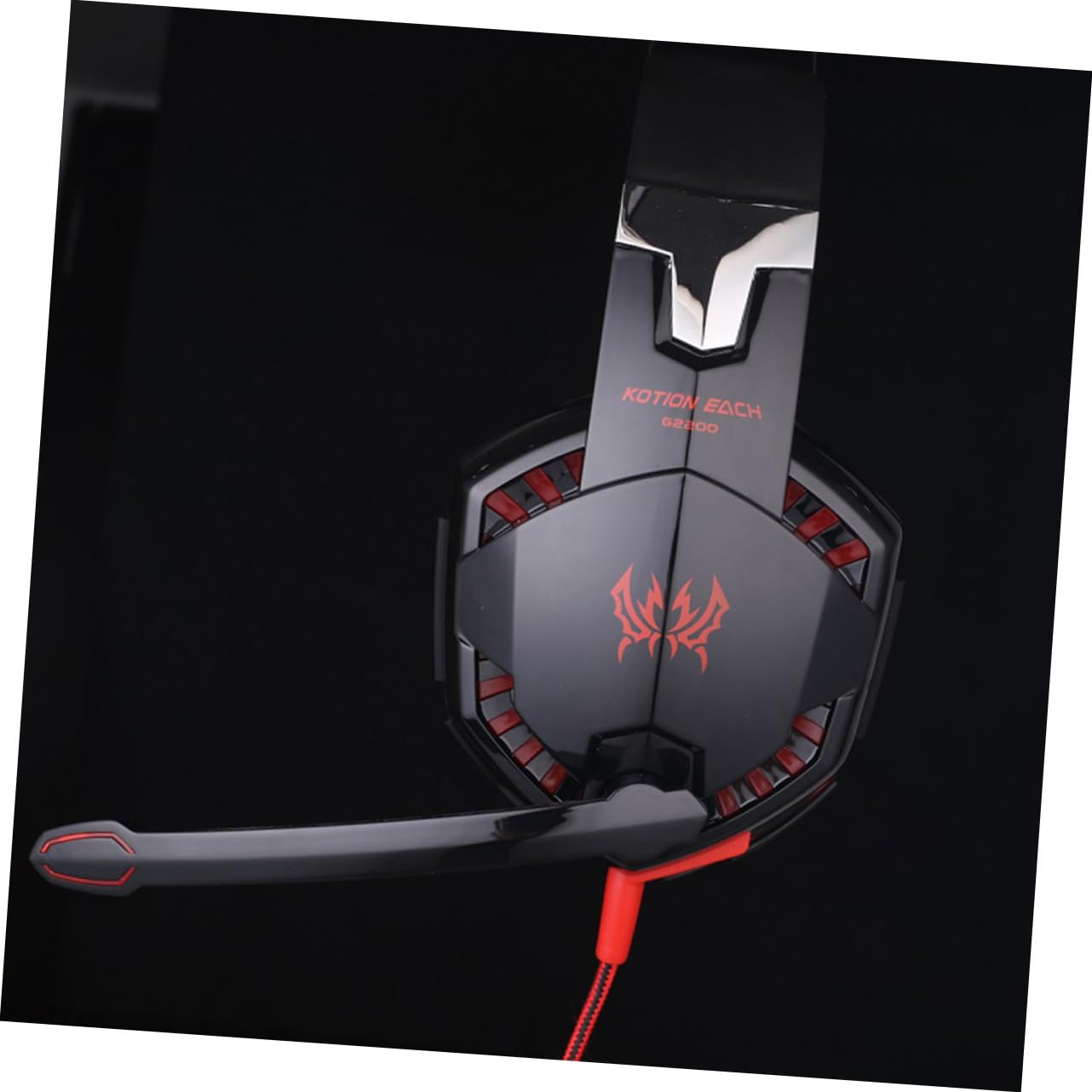 Best Gaming Headphones with Noise-Canceling Mic - Comfortable Over-Ear LED Headset for PC, PS5, Xbox (Black/Red) - Perfect for Streaming, Esports & Late-Night Gaming Sessions