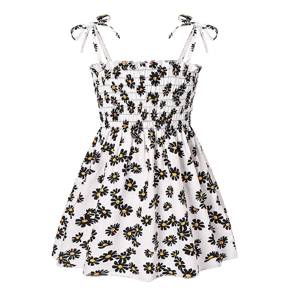 Symunnia Toddler Baby Girl Floral Princess Sundress - Sleeveless Spaghetti Strap Summer Dress for Girls 1-3 Years | Perfect for Beach, Party & Outdoor Play