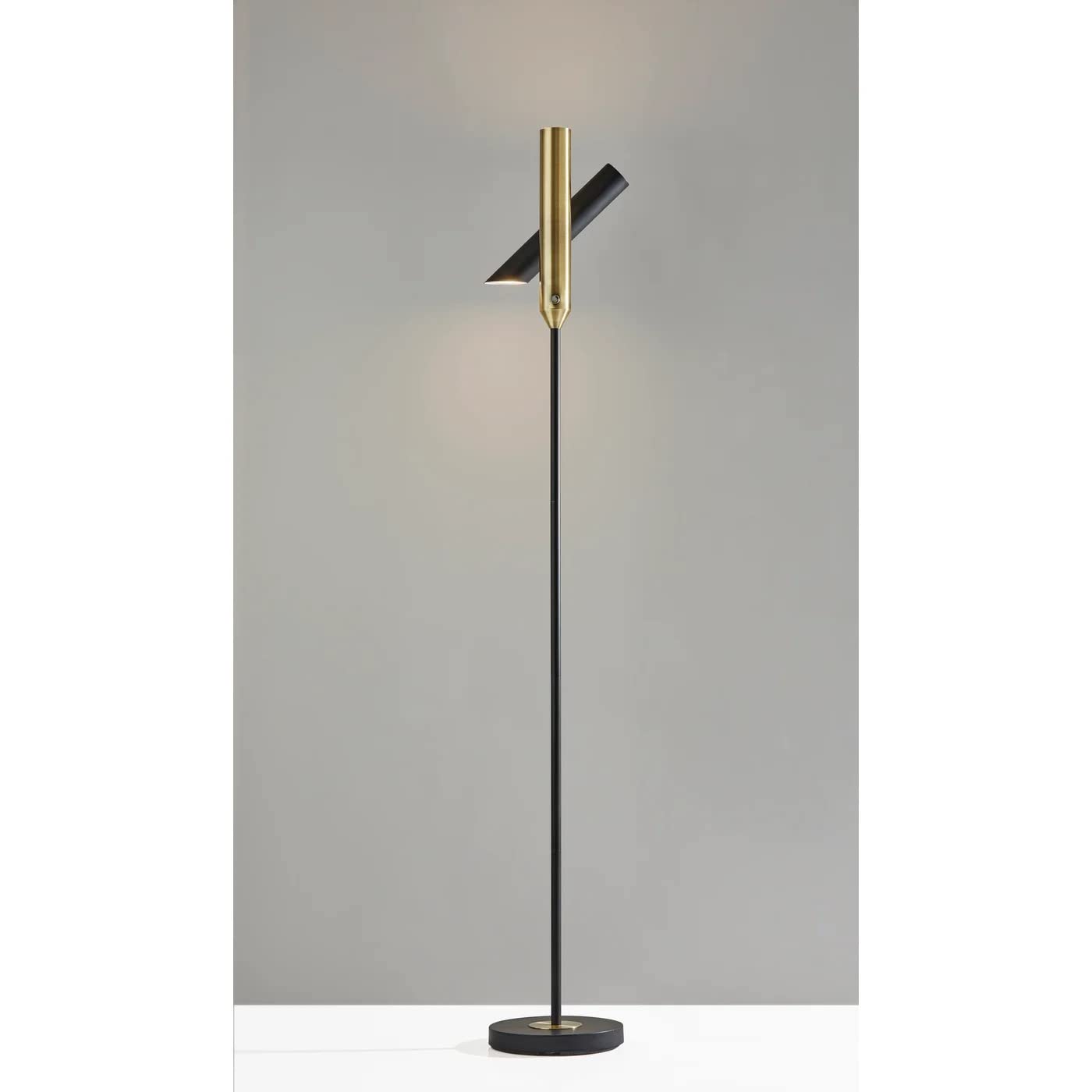 Adesso 4079-01 Vega LED Floor Lamp - 68 Inch Tall, 24W Energy Efficient, Black Finish - Perfect for Living Room, Bedroom, or Office Lighting