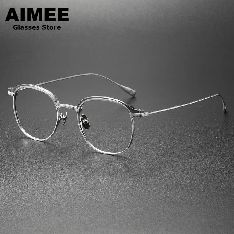 Aimee Unisex Full Rim Oval Titanium Acetate Eyeglasses 913221 - Lightweight & Durable Frame for Men & Women - Perfect for Reading, Working & Everyday Wear