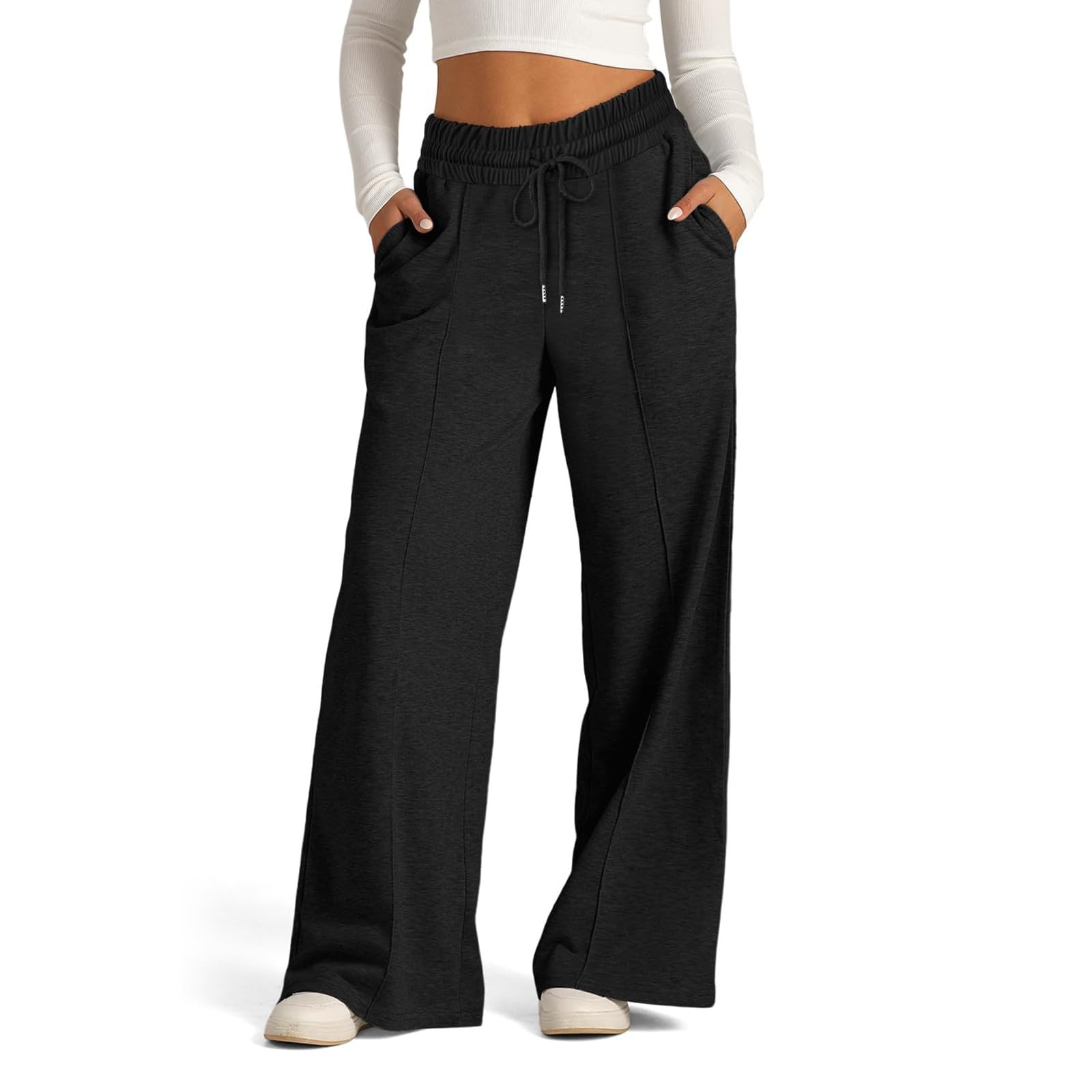 **SERYU Women's Oversized Wide Leg Sweatpants - Baggy Straight Leg Joggers with Elastic Waist & Pockets - Casual Lounge Pants for Yoga, Running & Everyday Wear**    (Note: The original title was repetitive with 