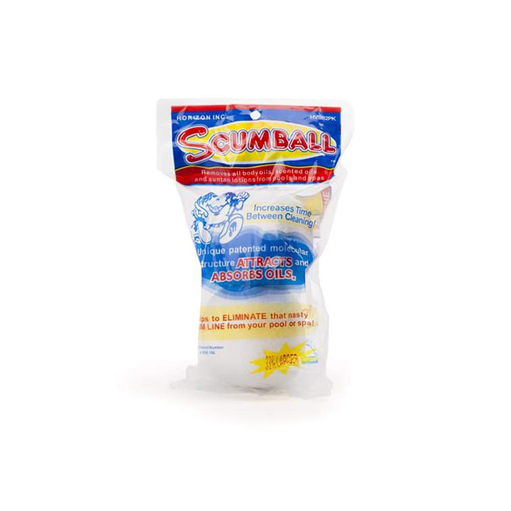 Horizon HV-SB2PK Scumball Pool and Spa Scum Eliminating Ball - 6 Packs of 2 for Crystal Clear Water in Pools, Hot Tubs, and Spas