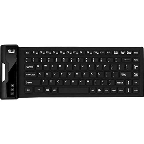 Adesso AKB 212UB Mini Antimicrobial Waterproof Flexible Keyboard - Perfect for Office, Hospital & Industrial Use