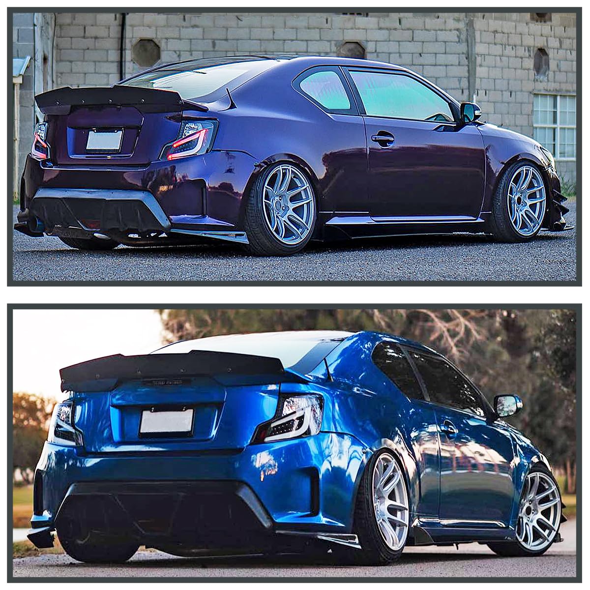 Spec-D Tuning Black LED Tail Lights with White LED Light Bar - Compatible with 2011-2013 Scion tC - Left & Right Pair Assembly - Upgrade Your Car's Style & Nighttime Visibility for Enhanced Safety