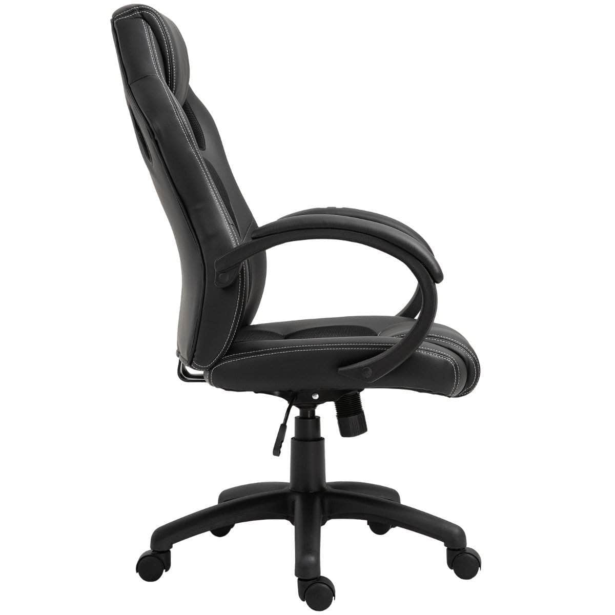 High Back Racing Style Office Gaming Chair - Adjustable Swivel Seat, Ergonomic Faux Leather Computer Desk Chair for Work & Gaming - Available in 3 Colors (Black/Red/Blue) - Perfect for Home Office, Gaming Setup & Streaming Studio