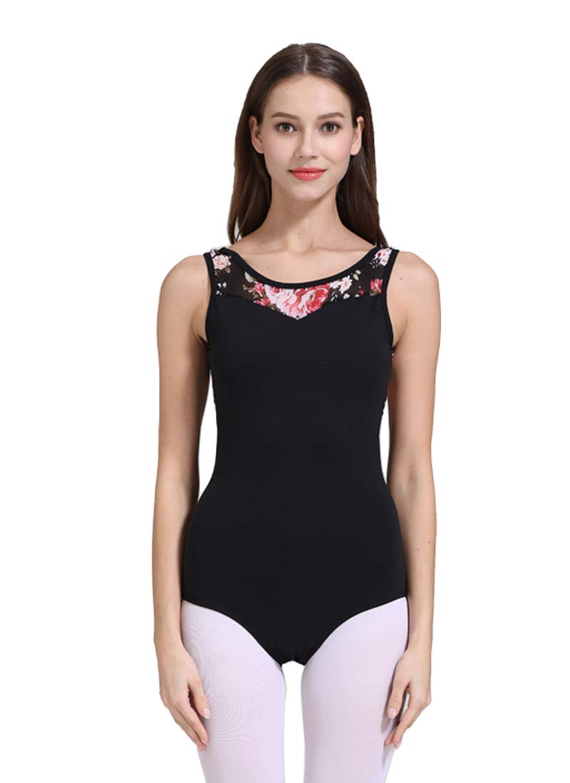 ModLatBal Women's & Girls' Lace Tank Leotards for Ballet Dance - Comfortable Stretch Fabric for Ballet Class, Practice & Performance