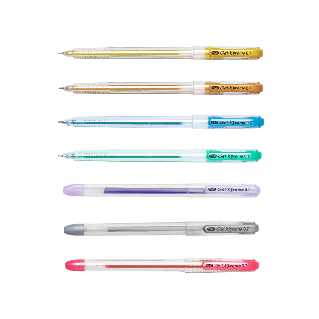 Y&C Gel Xtreme Pen Metallic Set (GX1007) - Premium Metallic Gel Pens for Writing, Drawing & Art - Perfect for Office, School, Bullet Journaling & DIY Crafts