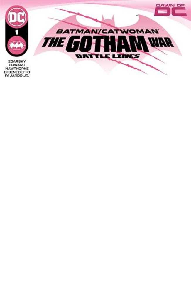 Batman Catwoman The Gotham War Battle Lines #1 One Shot - Blank Card Stock Variant Cover D | DC Comics Collectible Edition | Perfect for Comic Book Fans & Collectors