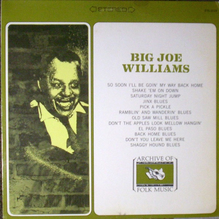 Big Joe Williams Vinyl Record - Classic Blues Album (VG/VG Condition) - Perfect for Collectors & Vintage Music Lovers