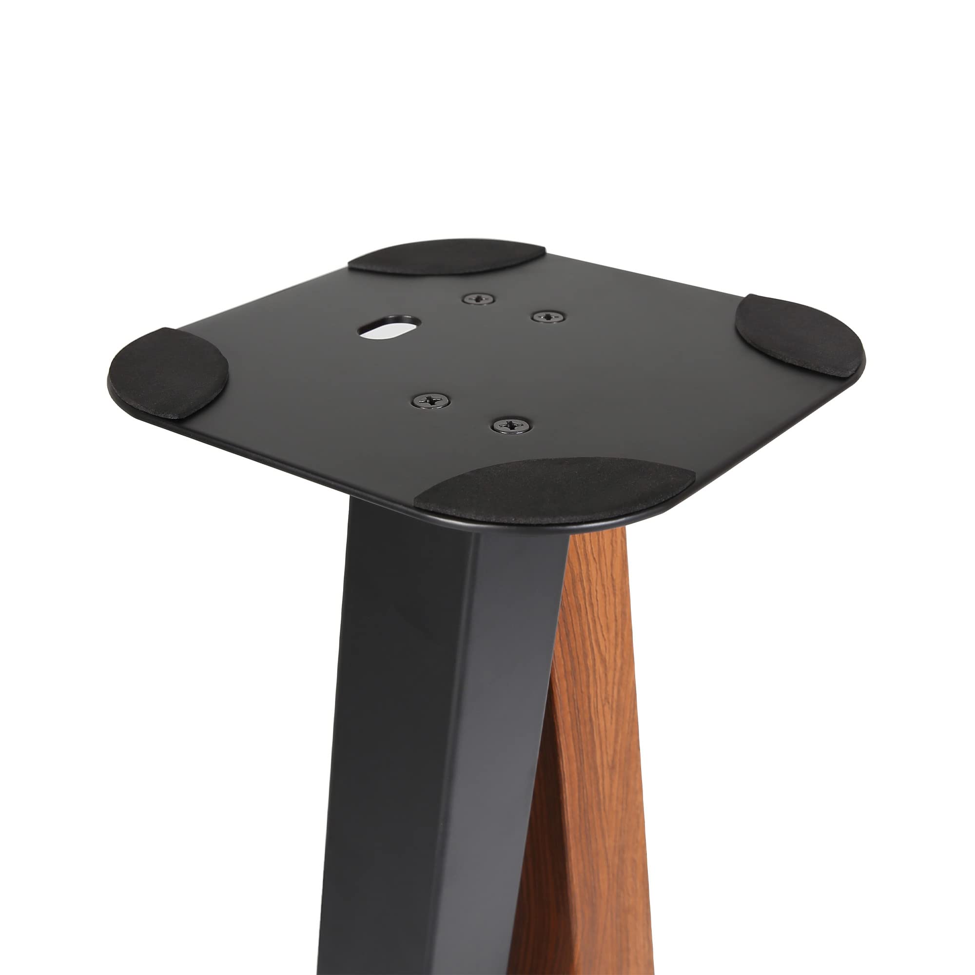 EXIMUS 600 Series Universal Speaker Floor Stands - Adjustable Height, Cedar Black Finish - Perfect for Home Theater, Studio Monitors & Bookshelf Speakers