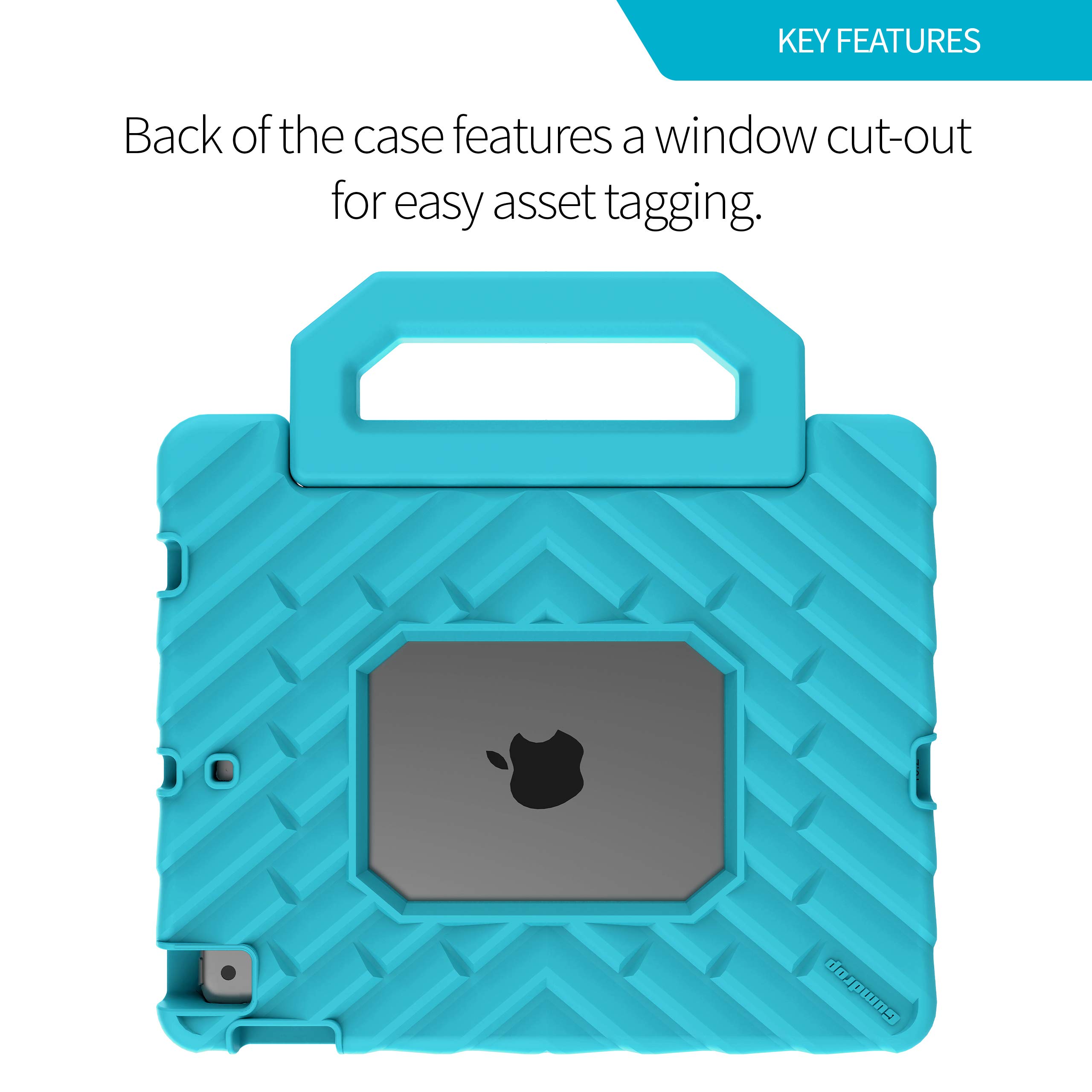 Gumdrop FoamTech iPad Case with Handle and Stand - Compatible with Apple iPad 9th/8th/7th Gen (10.2 inch) | Shockproof, Lightweight & Drop Tested Protective Cover for Kids, Students & Teachers | Perfect for Classroom, School & Home Learning - Blue