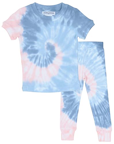 Pants Set - Wave Blue Spiral Tie Dye