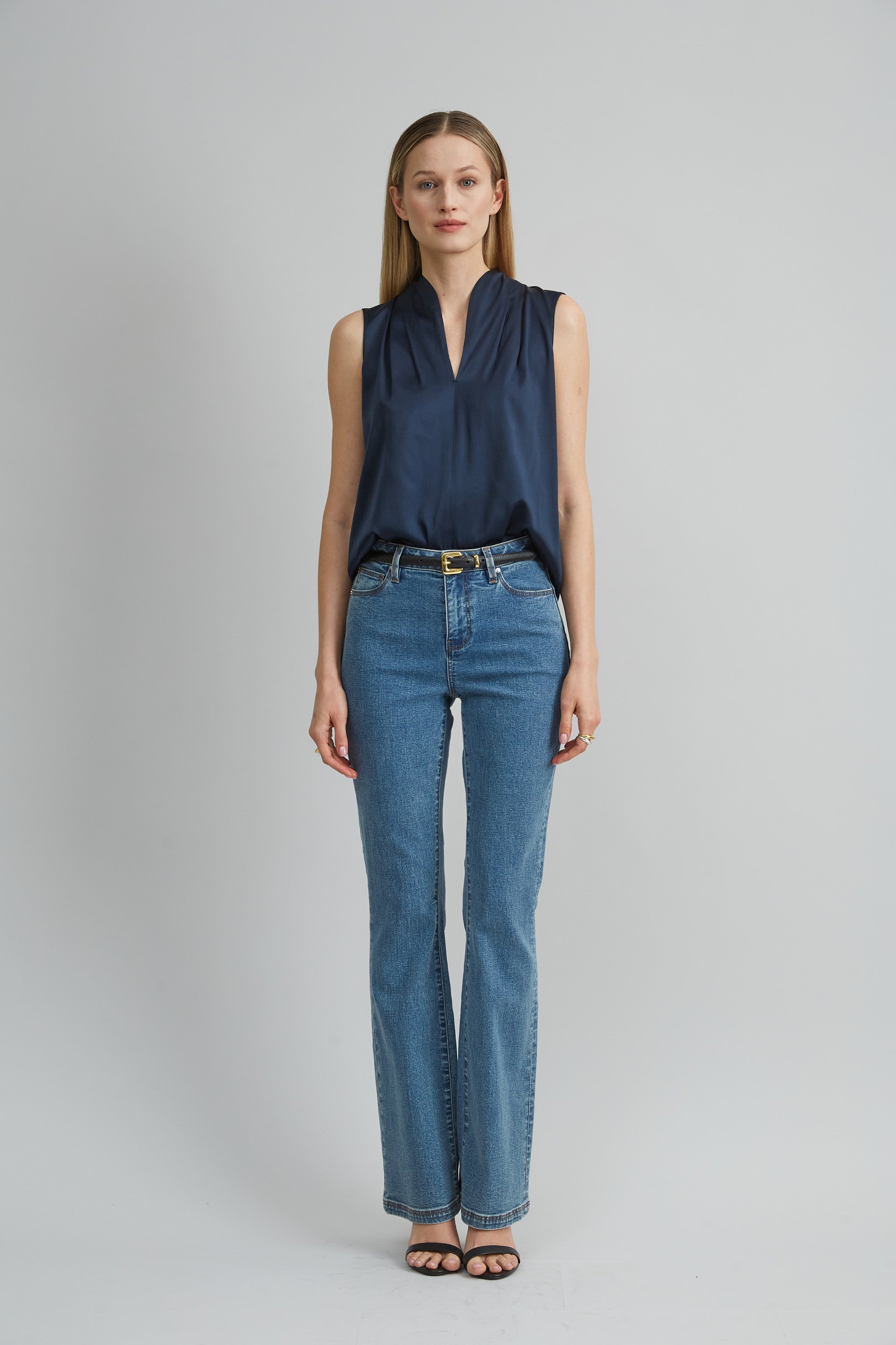 Best Fit & Flare Jeans for Women - High Waist Stretchy Denim Pants - Perfect for Casual Wear, Date Night & Office Outfits