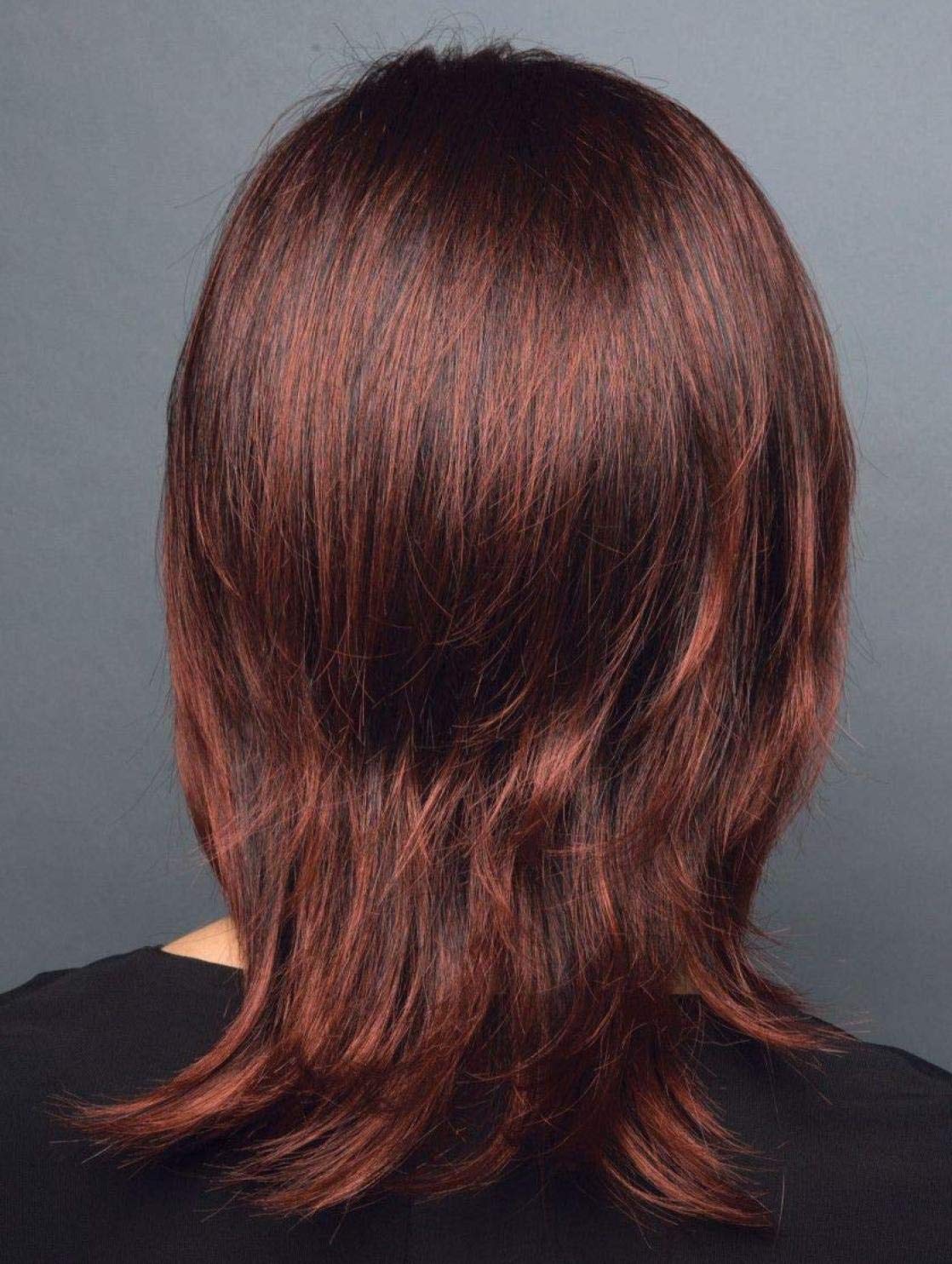 Rene of Paris Jade Wig Bundle - Dark Chocolate Synthetic Hair Wig with Christy's Wigs Q&A Booklet & Wide Tooth Comb | Perfect for Cosplay, Costume Parties & Everyday Wear
