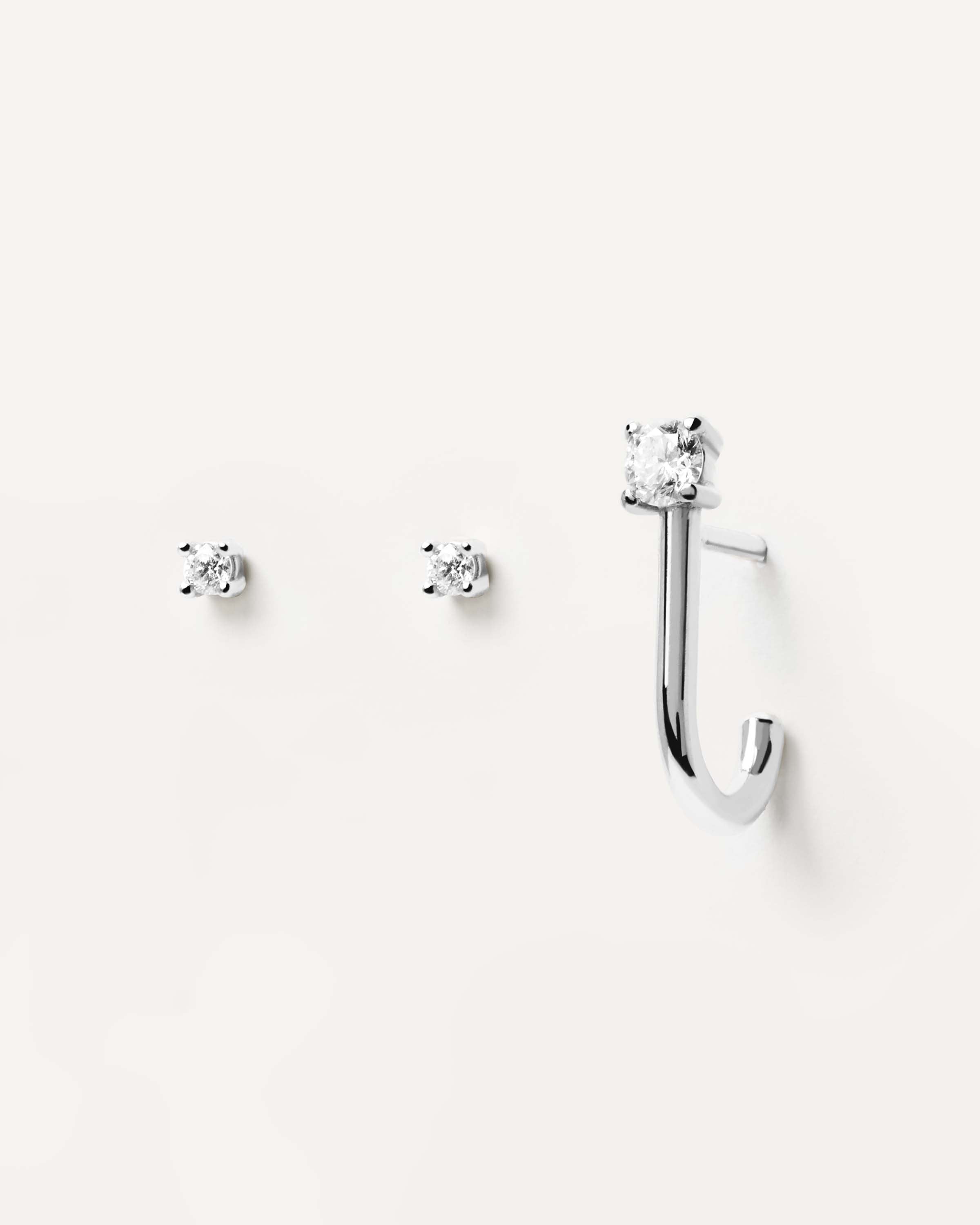 Exquisite 1 Carat Diamond Solitaire Earrings in 14K White Gold - Perfect for Weddings, Anniversaries & Special Occasions