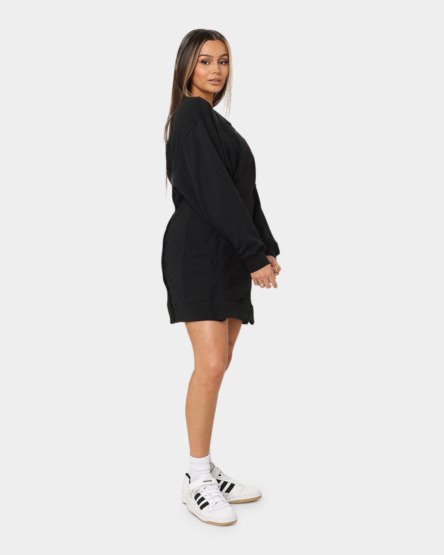 Adidas Women's Always Originals Sweater Dress - Black | Casual Pullover Knit Dress for Everyday Wear, Lounge & Street Style Outfits