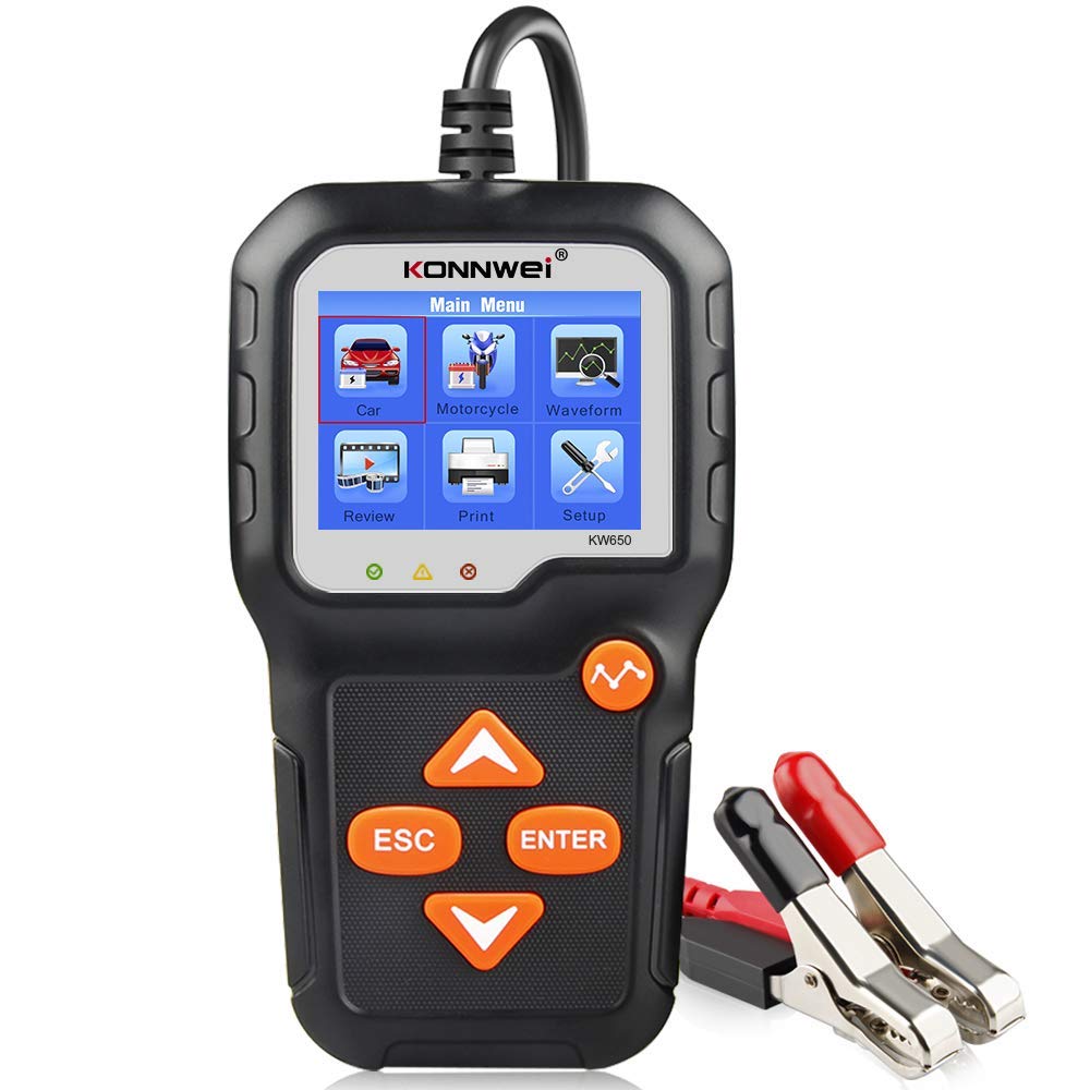 KW850 OBD2 Scanner & KW650 Car Battery Tester - Professional Automotive Diagnostic Tool for Engine Fault Codes & Battery Health Check - Perfect for Mechanics, DIY Enthusiasts & Roadside Emergencies