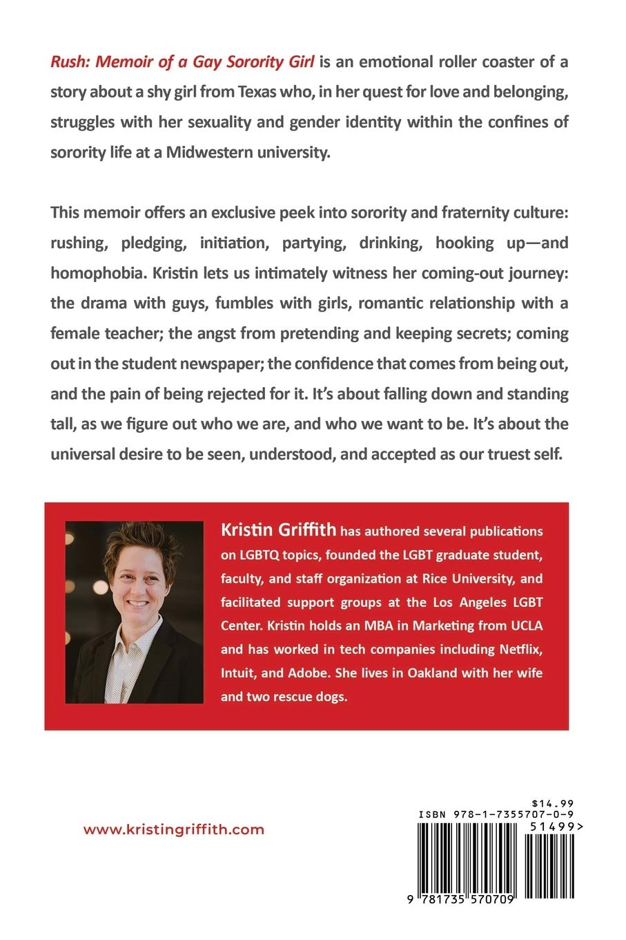 Rush: Memoir of a Gay Sorority Girl - LGBTQ+ Coming-of-Age Story for College Students & Book Clubs
