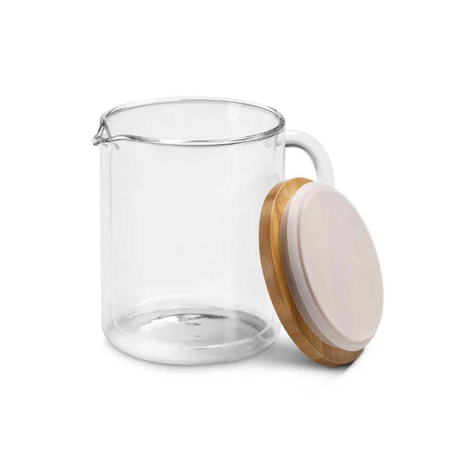 DeLonghi 25oz Double Wall Insulated Glass Carafe - BPA-Free Coffee & Tea Server with Ergonomic Handle (DLSC078) | Perfect for Home, Office & Restaurants