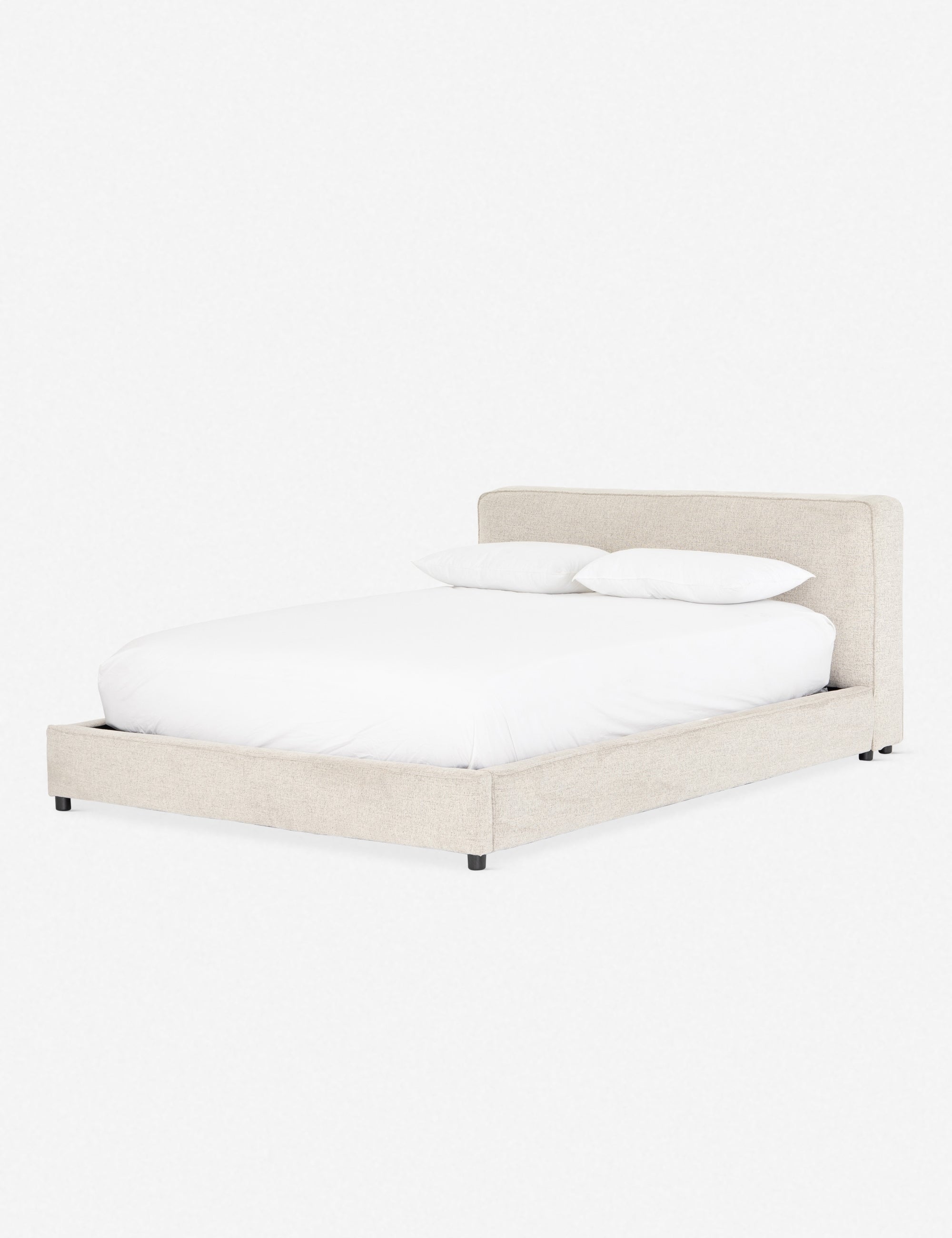 Clario Bed - Modern Platform Bed Frame with Wooden Slats, Queen Size - Perfect for Bedroom, Guest Room & Dormitory