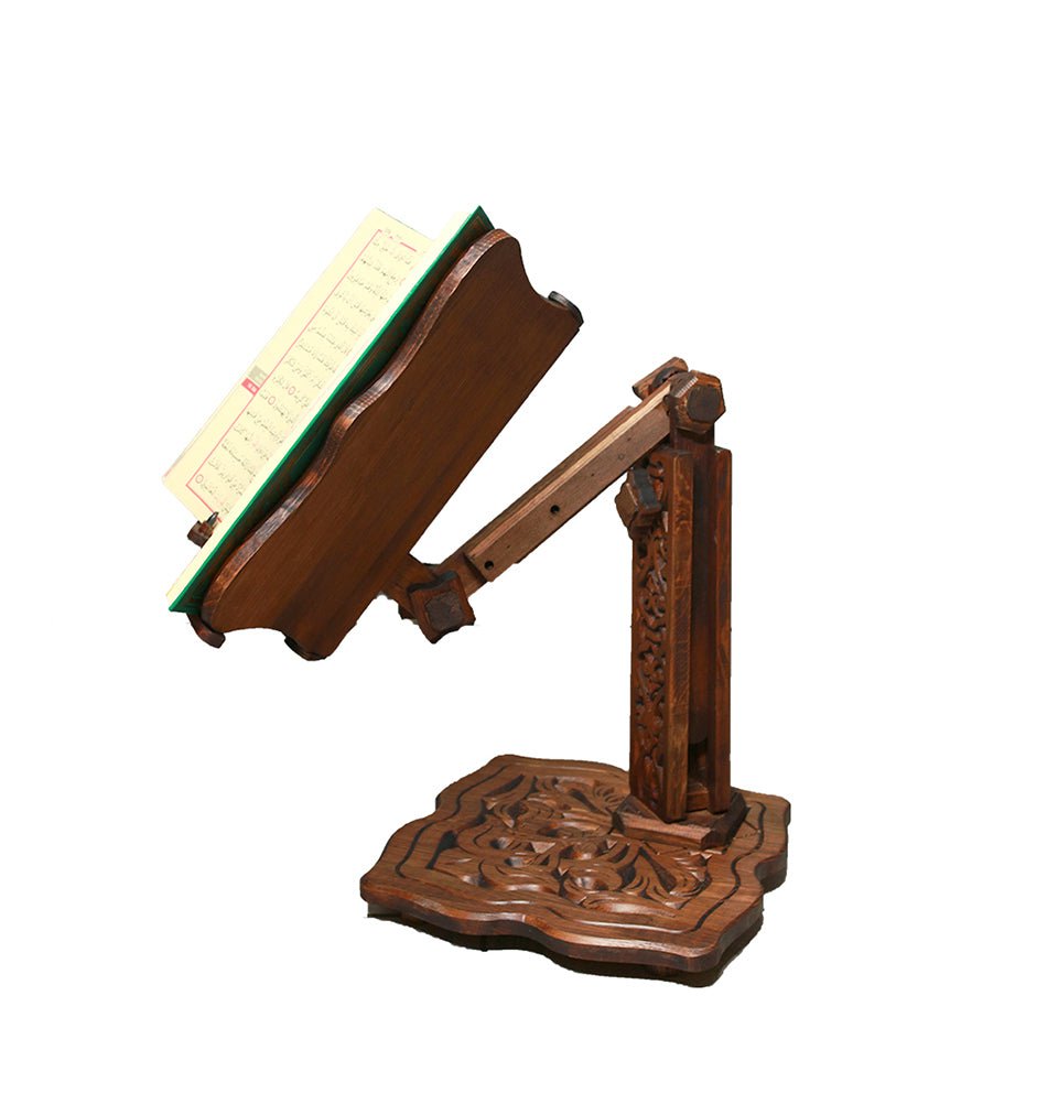 Premium Islamic Adjustable Quran Stand - Large Wooden Rahle for Holy Quran Reading - Perfect for Home, Mosque & Prayer Rooms