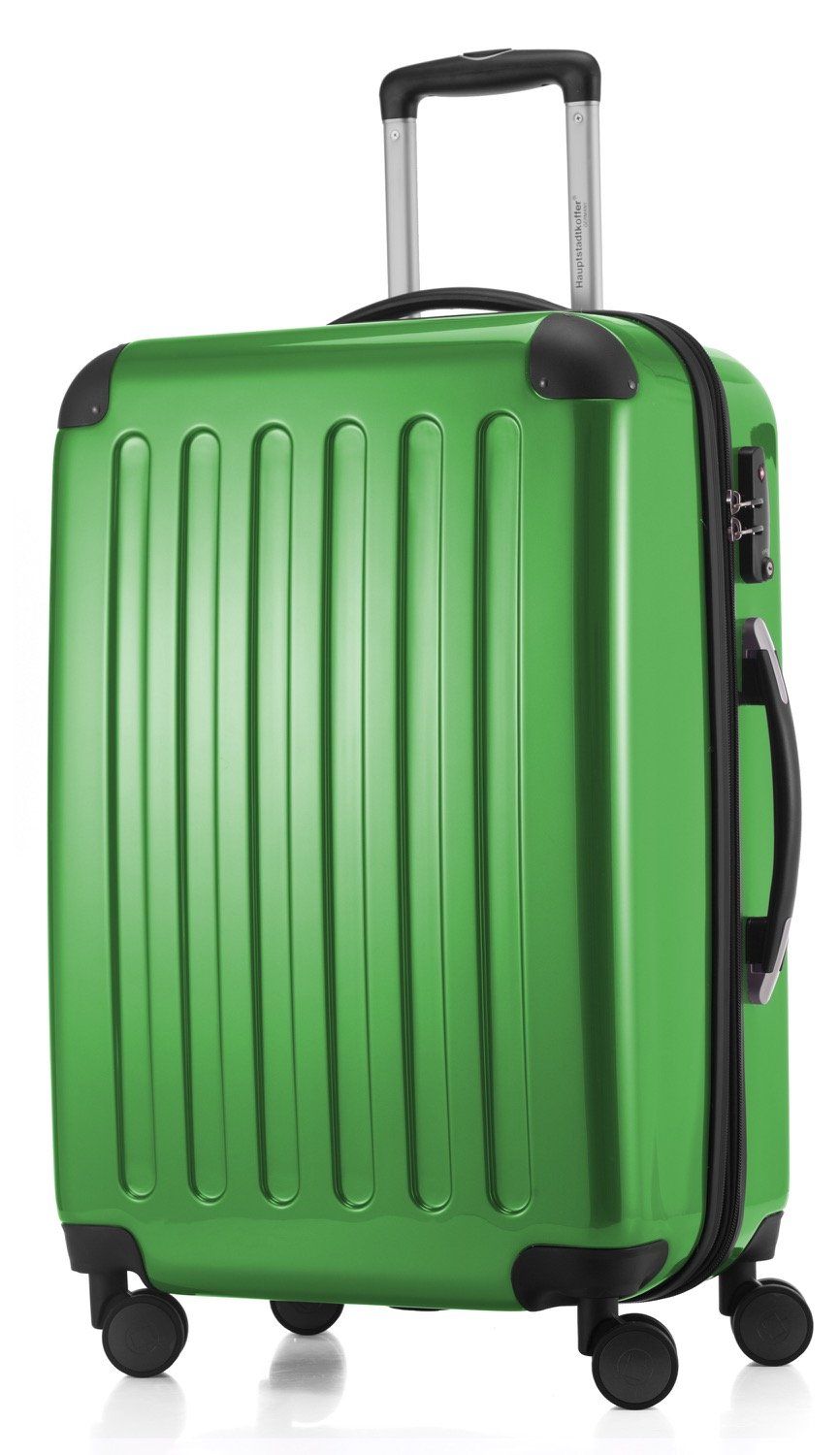 Alex Hardside Spinner Luggage Suitcase - 4 Wheel Expandable TSA Lock Carry-On Trolley, 65cm Green - Perfect for Business Travel & Vacation Packing