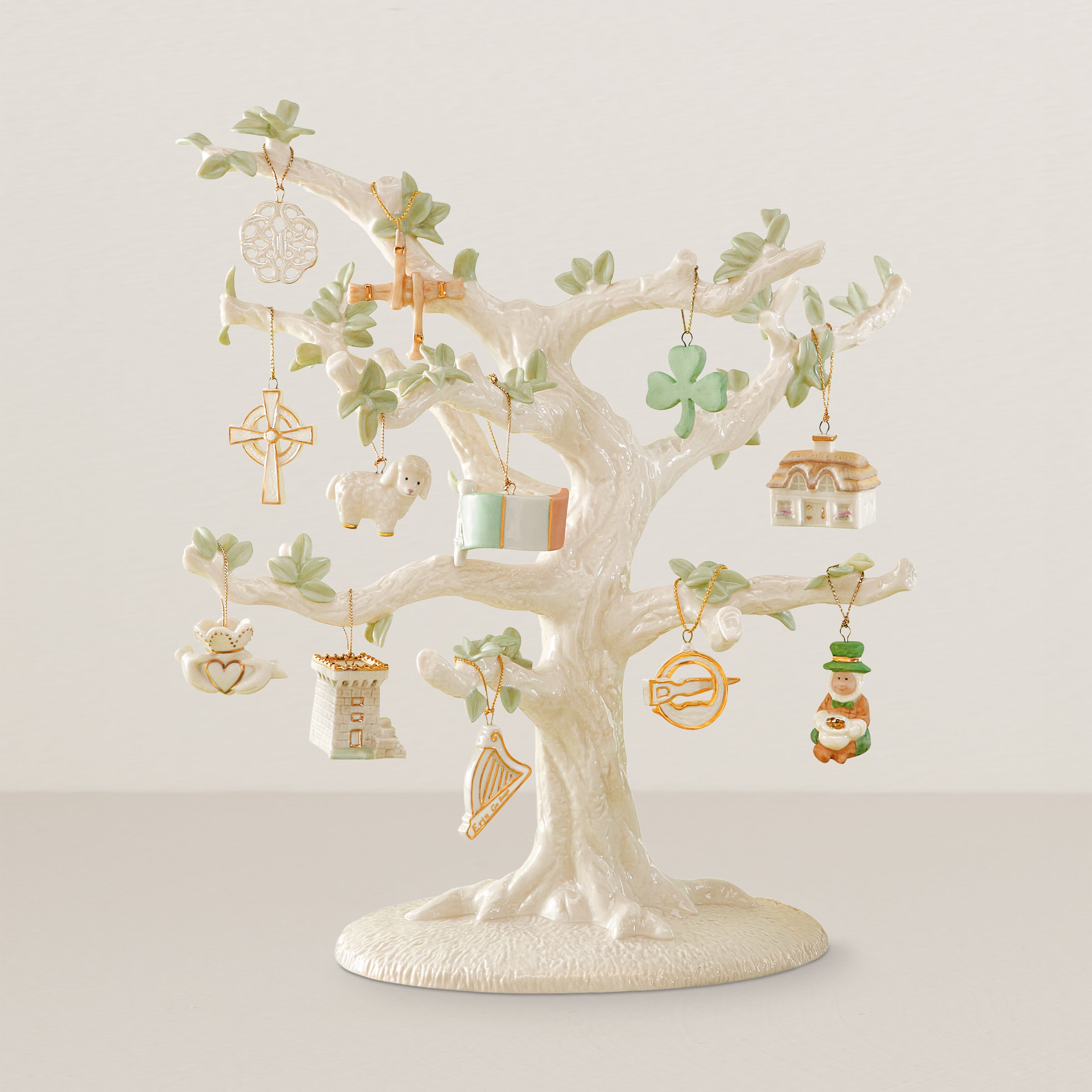 Luck Of The Irish 12-Piece Christmas Ornament Set with Tree - Perfect for St. Patrick's Day Decorations & Holiday Home Decor