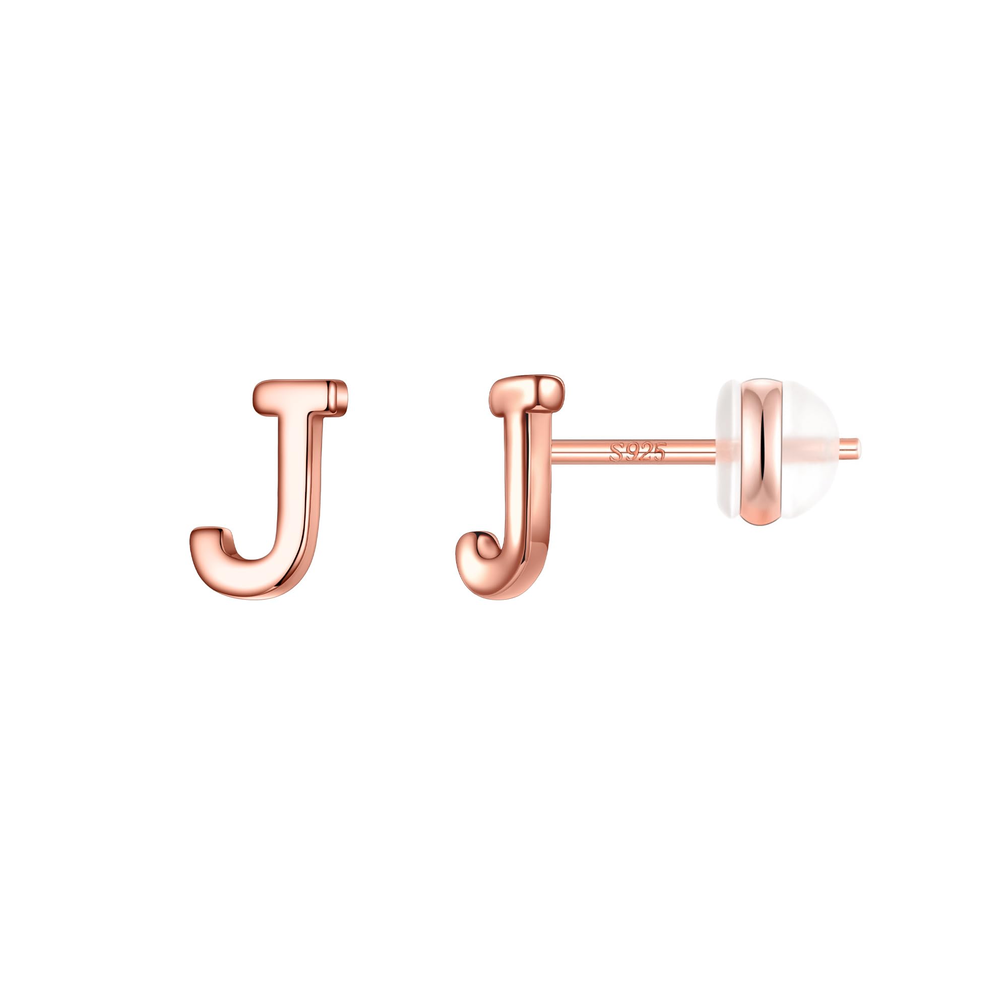 925 Sterling Silver Initial Stud Earrings for Women - Hypoallergenic Small Letter Earrings, Dainty Personalized Jewelry Gift for Her - Perfect for Everyday Wear, Birthdays & Special Occasions