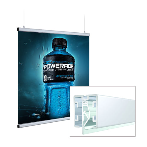 28 Inch High Rectangle Snap Poster Gripper Frame - Durable Aluminum Display Case for Artwork, Photos, and Signs - Perfect for Galleries, Offices, and Trade Shows