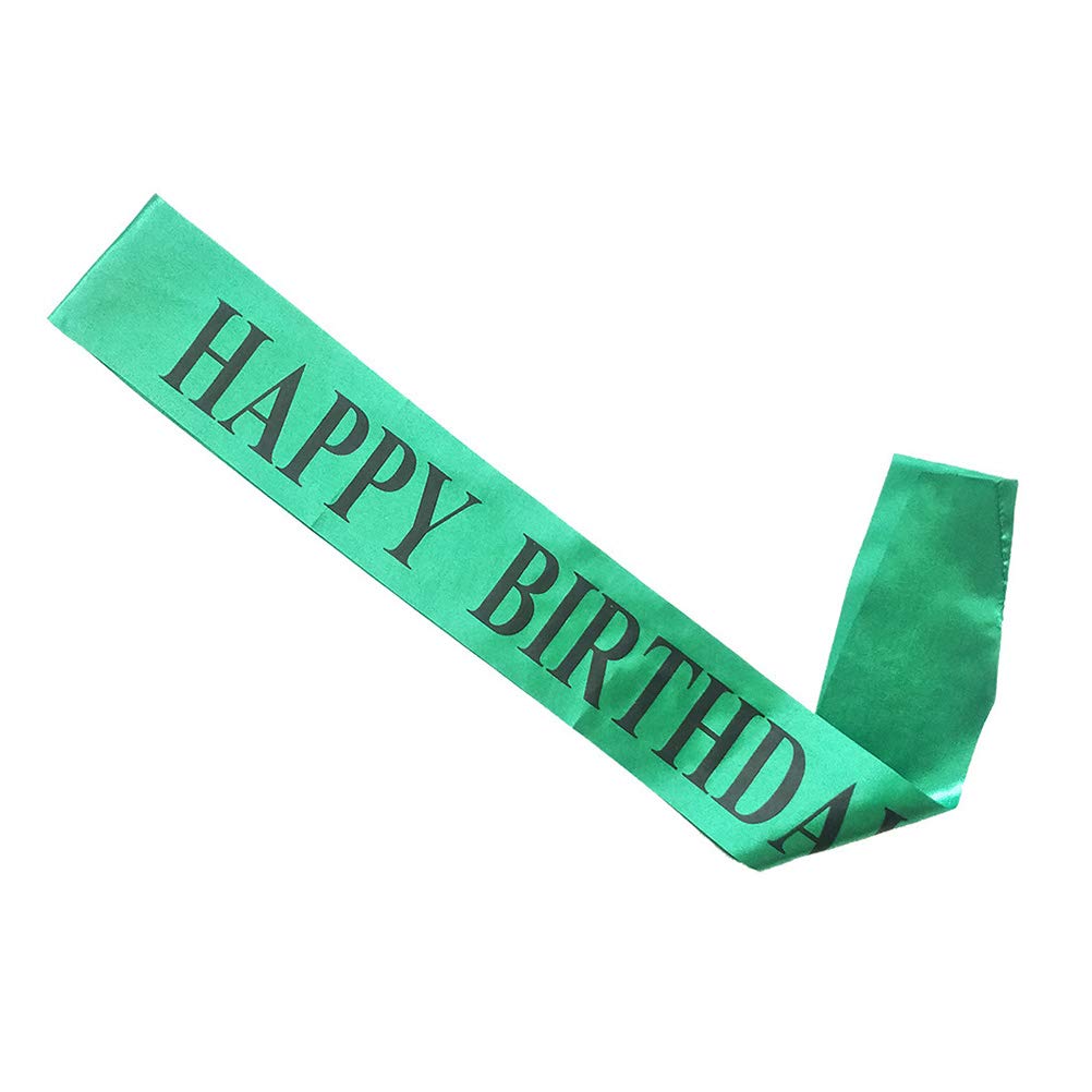 Amosfun 1pc Personalized Birthday Princess Sash - Custom Party Sash for Girls, Green Birthday Decoration, Perfect for Birthday Celebrations, Princess Parties & Special Events