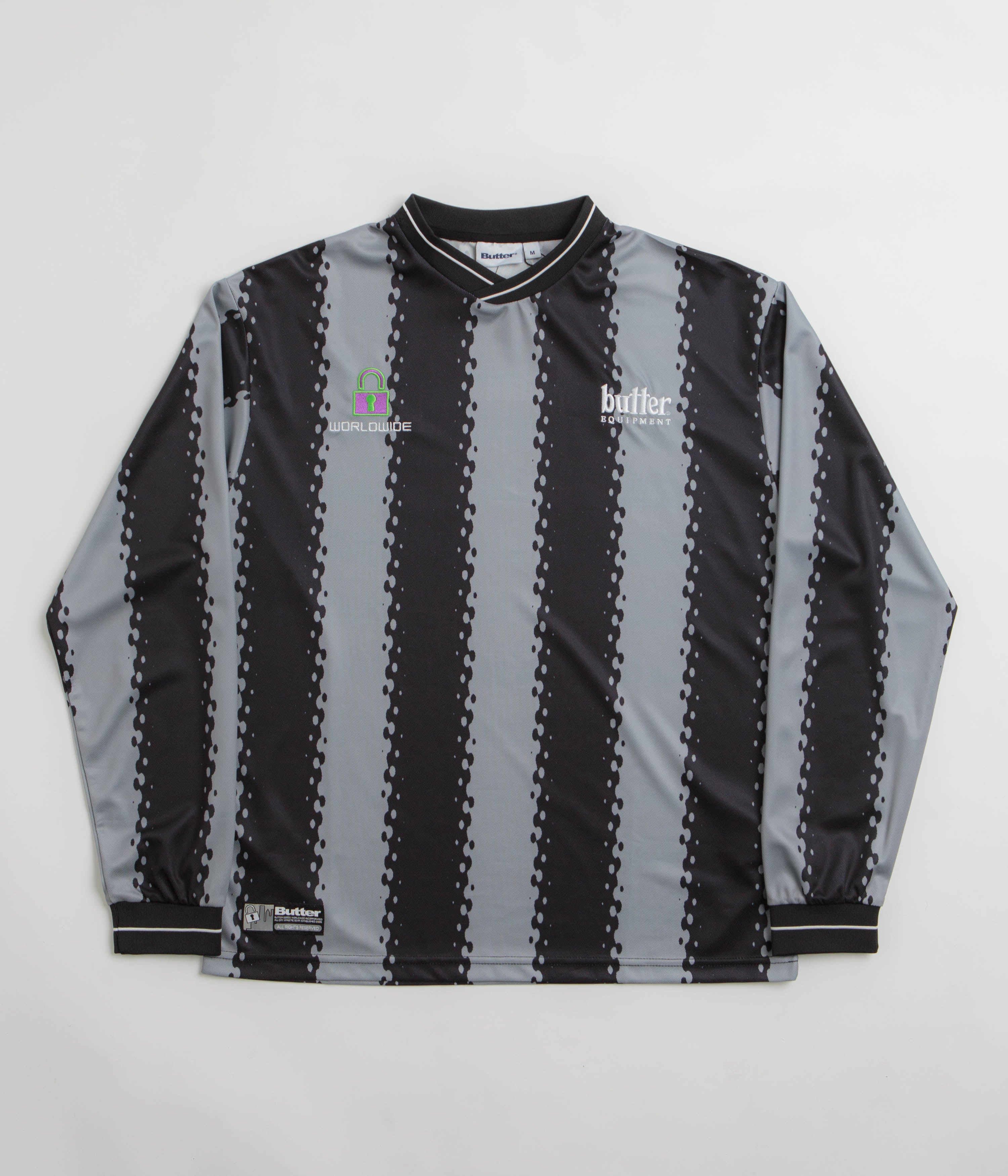 Butter Goods All City Long Sleeve Jersey - Black & Charcoal | Men's Streetwear Fashion | Perfect for Urban Cycling & Casual Wear