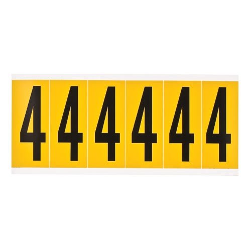 Brady 1550-4 44049 15 Series Indoor/Outdoor Number & Letter Signage Labels (25-Pack) - Durable ID Tags for Warehouse, Office, Factory & Industrial Organization
