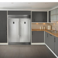 48 Inch Gas Range with Dishwasher & 60 Inch Refrigerator - 3 Piece Stainless Steel Kitchen Appliance Package for Modern Homes | Perfect for Cooking, Cleaning & Food Storage
