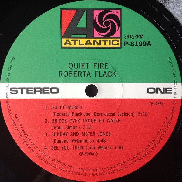 Roberta Flack Quiet Fire Vinyl LP Album - VG+ Condition | Classic Soul & R&B Music for Relaxation, Study & Romantic Evenings