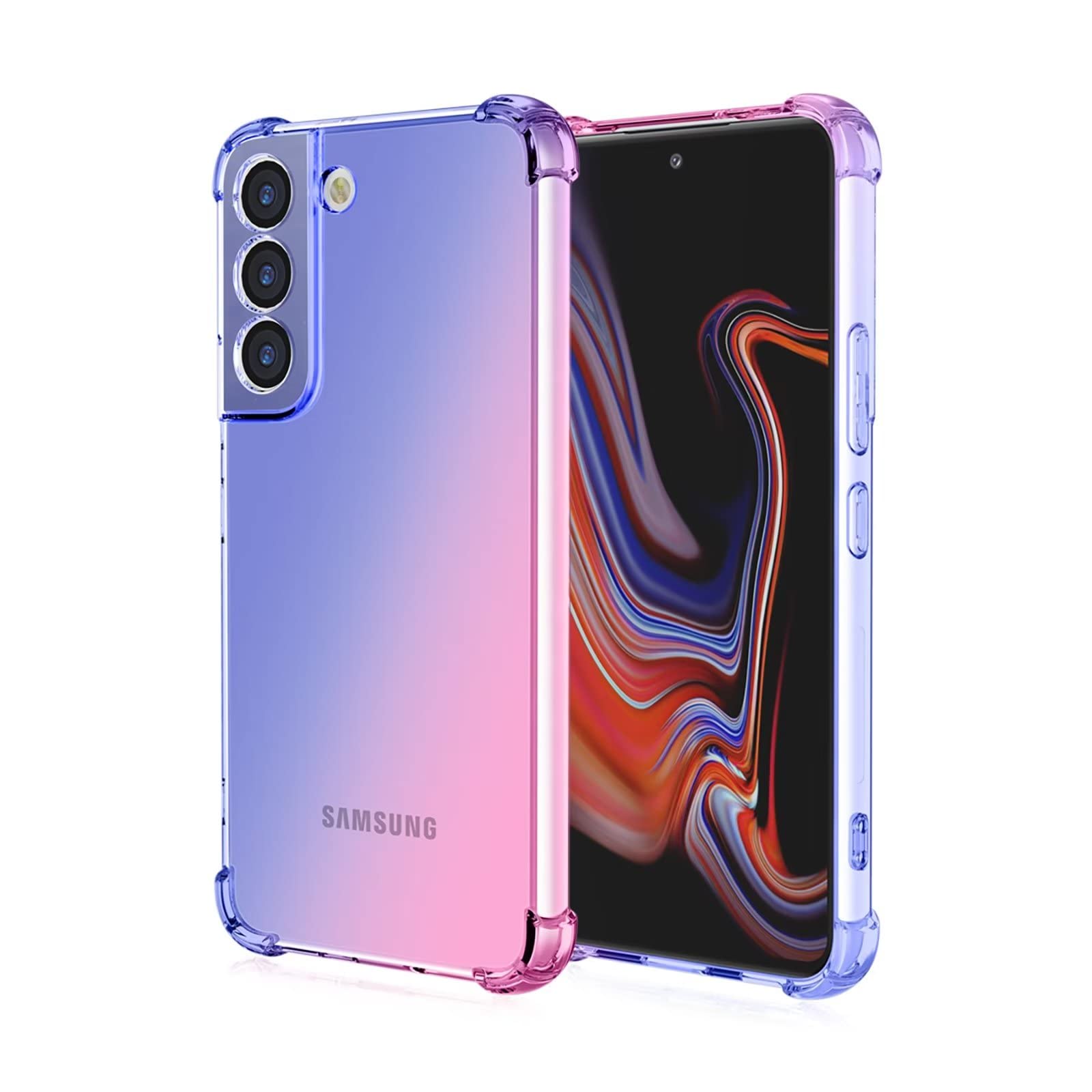 Durable TPU Silicone Case for Samsung Galaxy S22 - Shockproof Gradient Cover for Daily Protection
