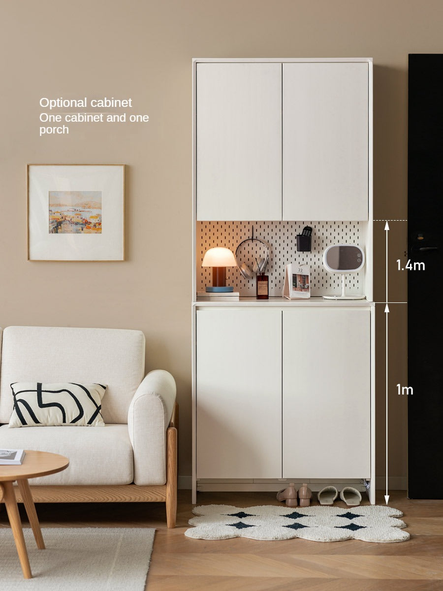 Premium New Zealand Pine Solid Wood Entryway Shoe Cabinet - Stylish Storage for Shoes, Hats & Accessories - Perfect for Hallway, Foyer & Mudroom Organization