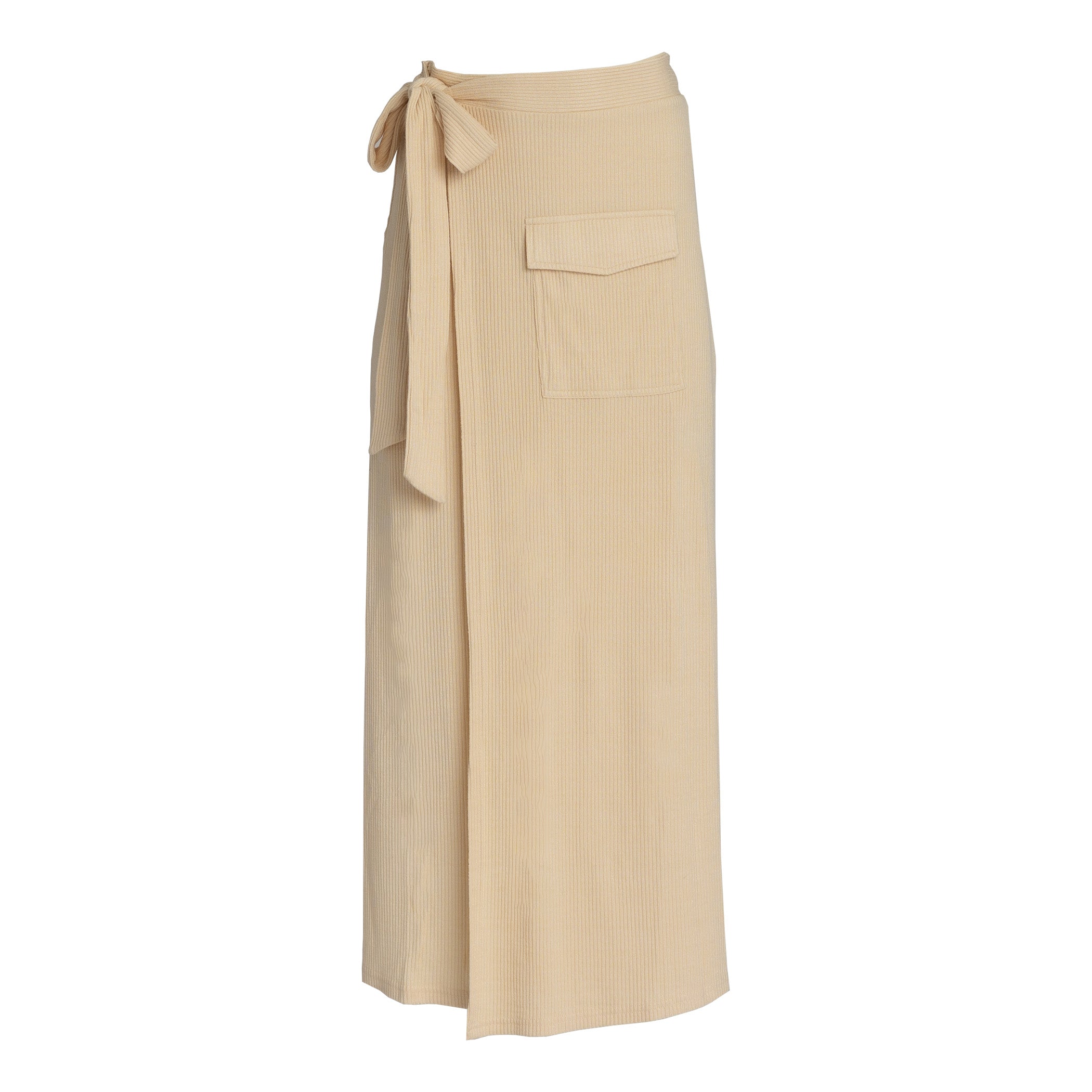 Stylish Eggshell Wrap Pocket Skirt for Women - Comfortable High Waist Flowy Midi Skirt - Perfect for Office, Date Night & Summer Outfits