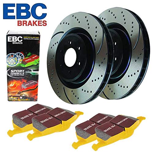 EBC Brakes S5 Kits Yellow Stuff Performance Brake Pads & GD Rotors - High-Performance Braking System for Sports Cars, Track Racing & Daily Driving
